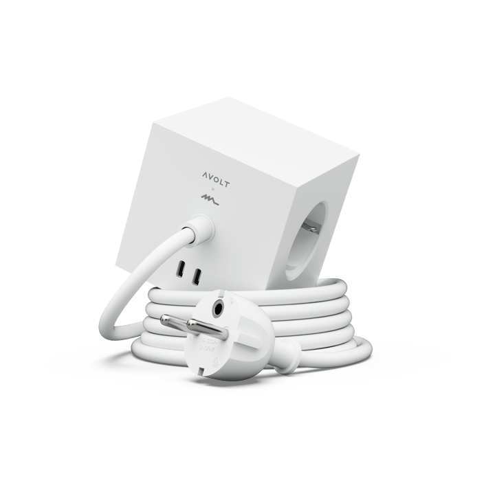 Square 1 πολύπριζο USB-C 30W 1,8 μ - White Martinelli Luce edition - Avolt