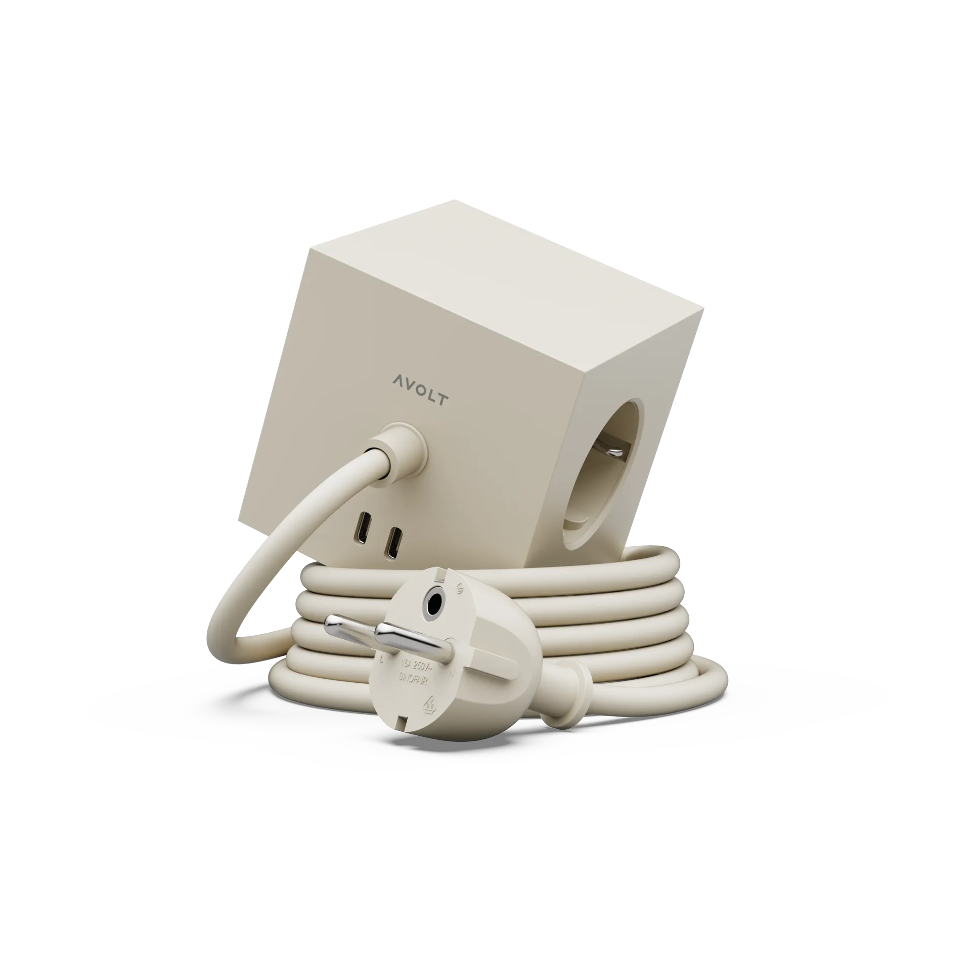 Square 1 πολύπριζο USB-C 30W 3 μ, Nomad Sand Avolt