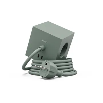 Square 1 πολύπριζο USB-C 30W 3 μ - Oak Green - Avolt