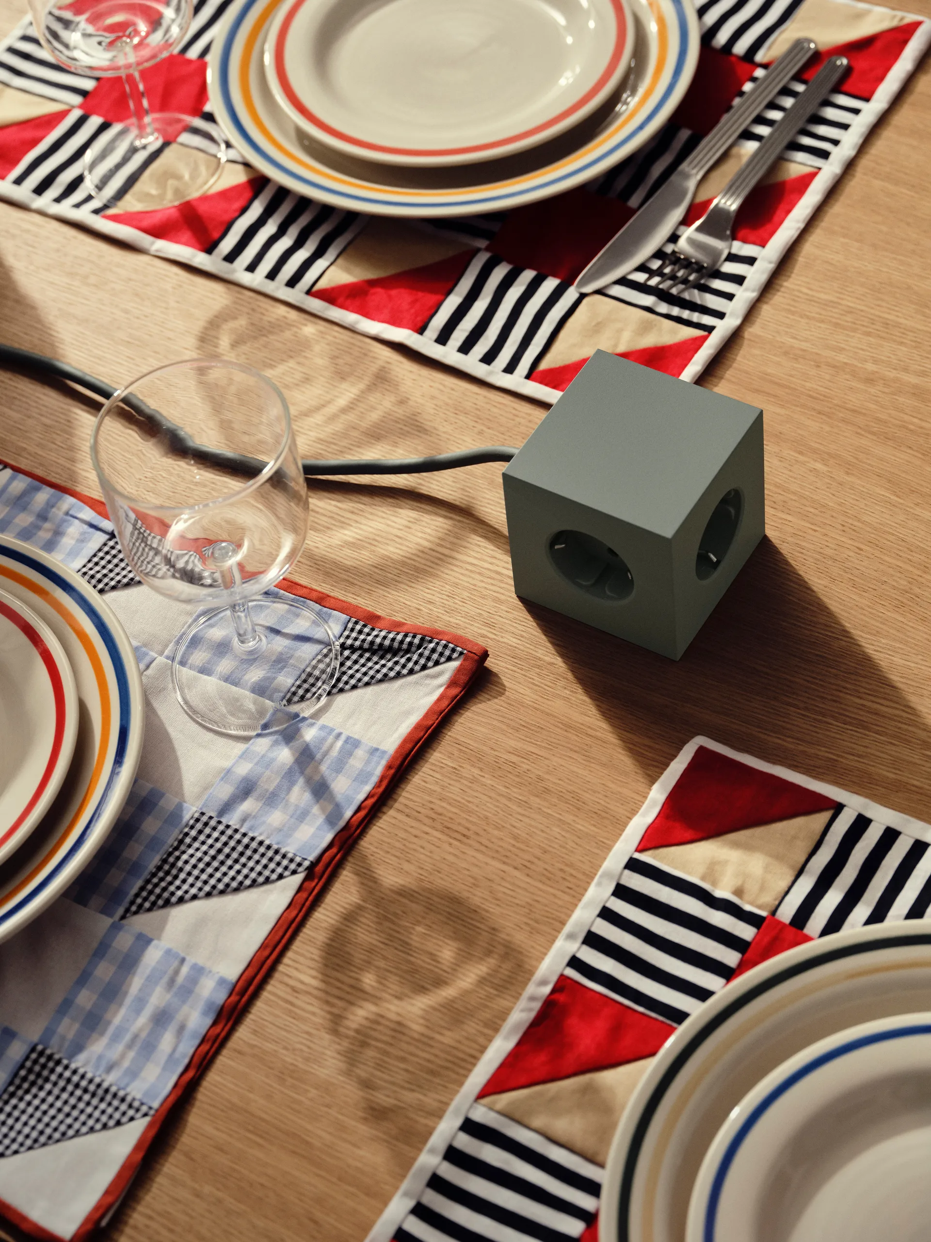 Square 1 πολύπριζο USB-C 30W 3 μ, Oak Green Avolt