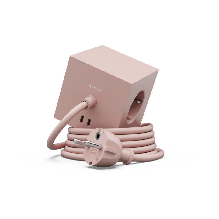 Square 1 πολύπριζο USB-C 30W 3 μ - Old Pink - Avolt