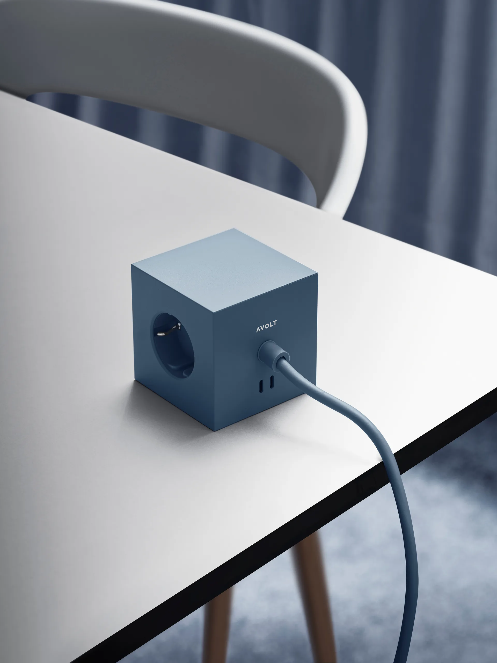 Square 1 πολύπριζο USB-C 30W 3 μ, Shark Blue Avolt