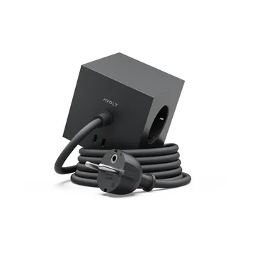 Square 1 πολύπριζο USB-C 30W 3 μ - Stockholm Black - Avolt