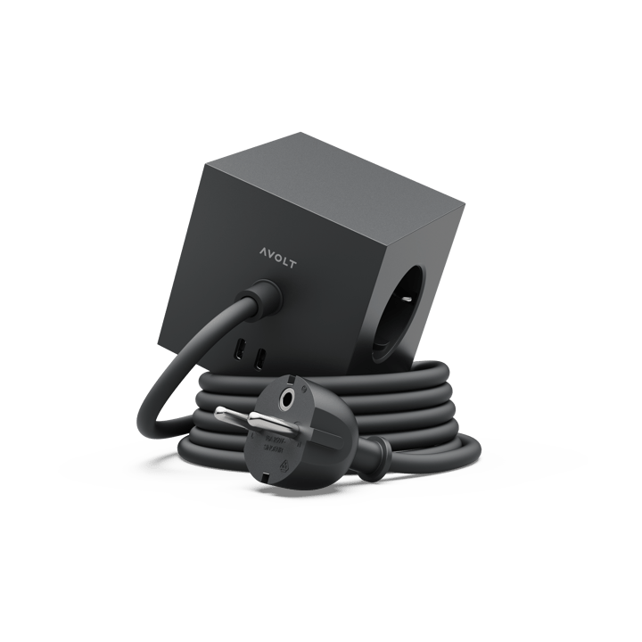 Square 1 πολύπριζο USB-C 30W 3 μ - Stockholm Black - Avolt