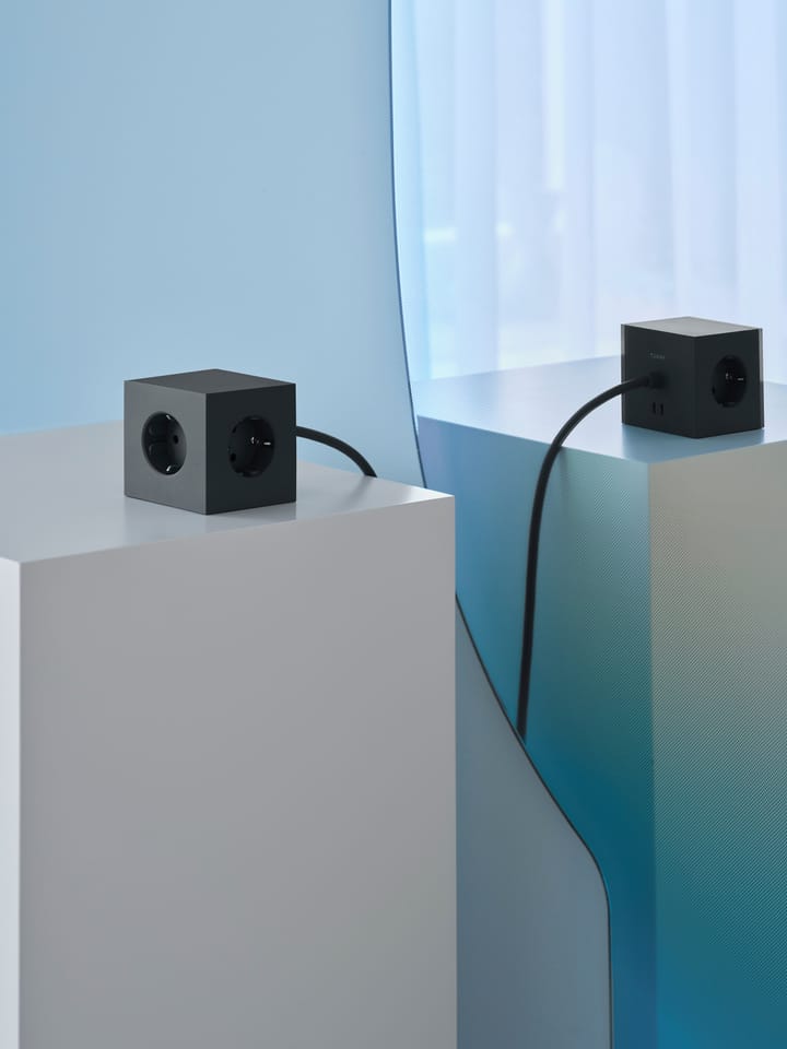 Square 1 πολύπριζο USB-C 30W 3 μ, Stockholm Black Avolt