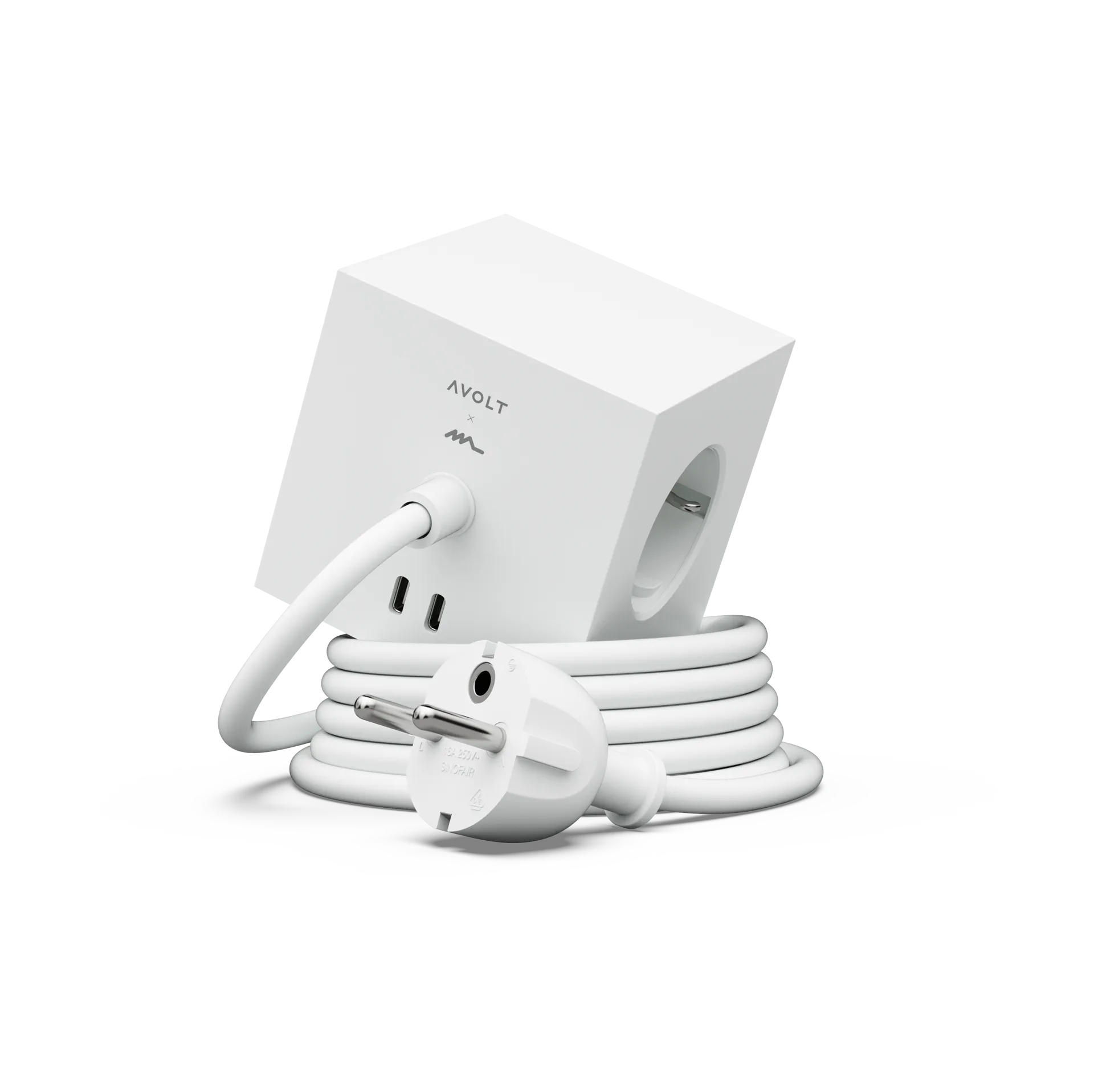 Square 1 πολύπριζο USB-C 30W 3 μ, White Martinelli Luce edition Avolt