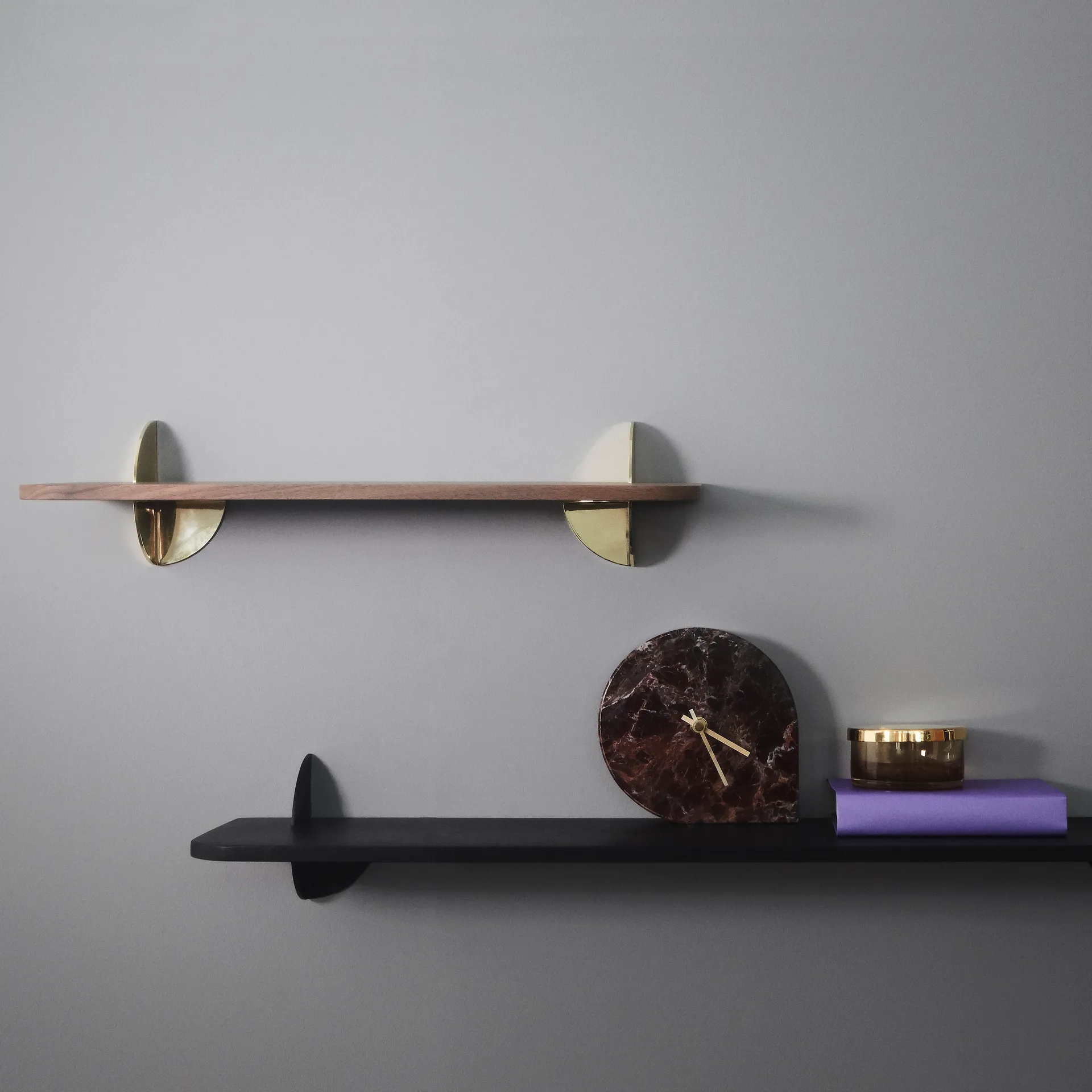 Aedes ράφι 50 cm, καρυδιά-χρυσαφί AYTM