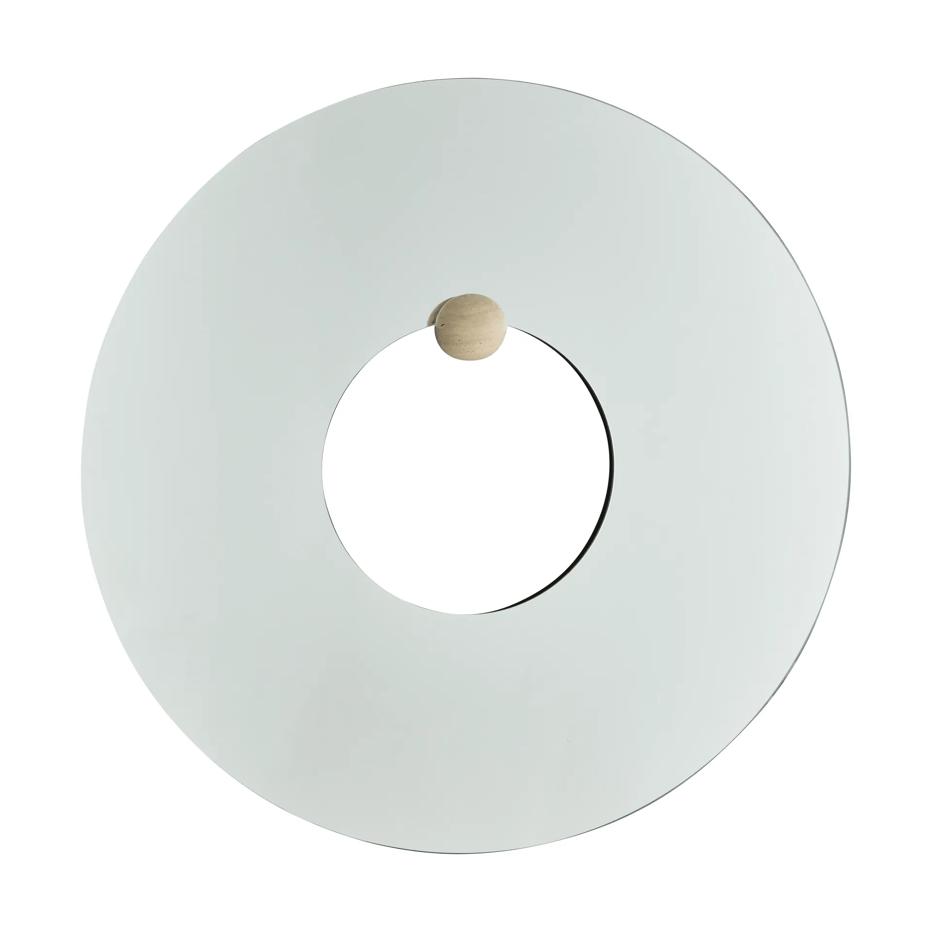 Καθρέφτης τοίχου Castellum Ø80 εκ., Clear-travertine AYTM