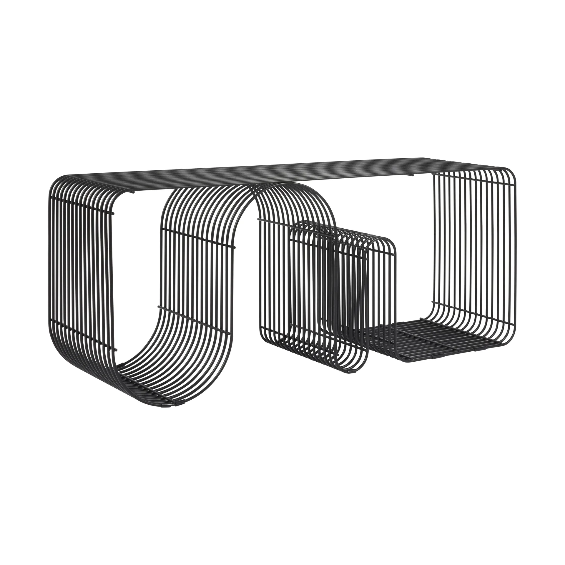 Πάγκος καθίσματος Curva 100 εκ., Μάυρο AYTM