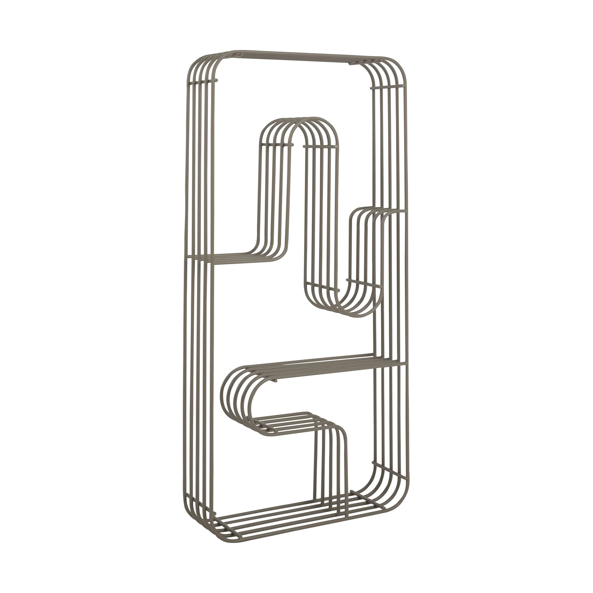 Curva ράφι τοίχου ορθογώνιο, Taupe AYTM