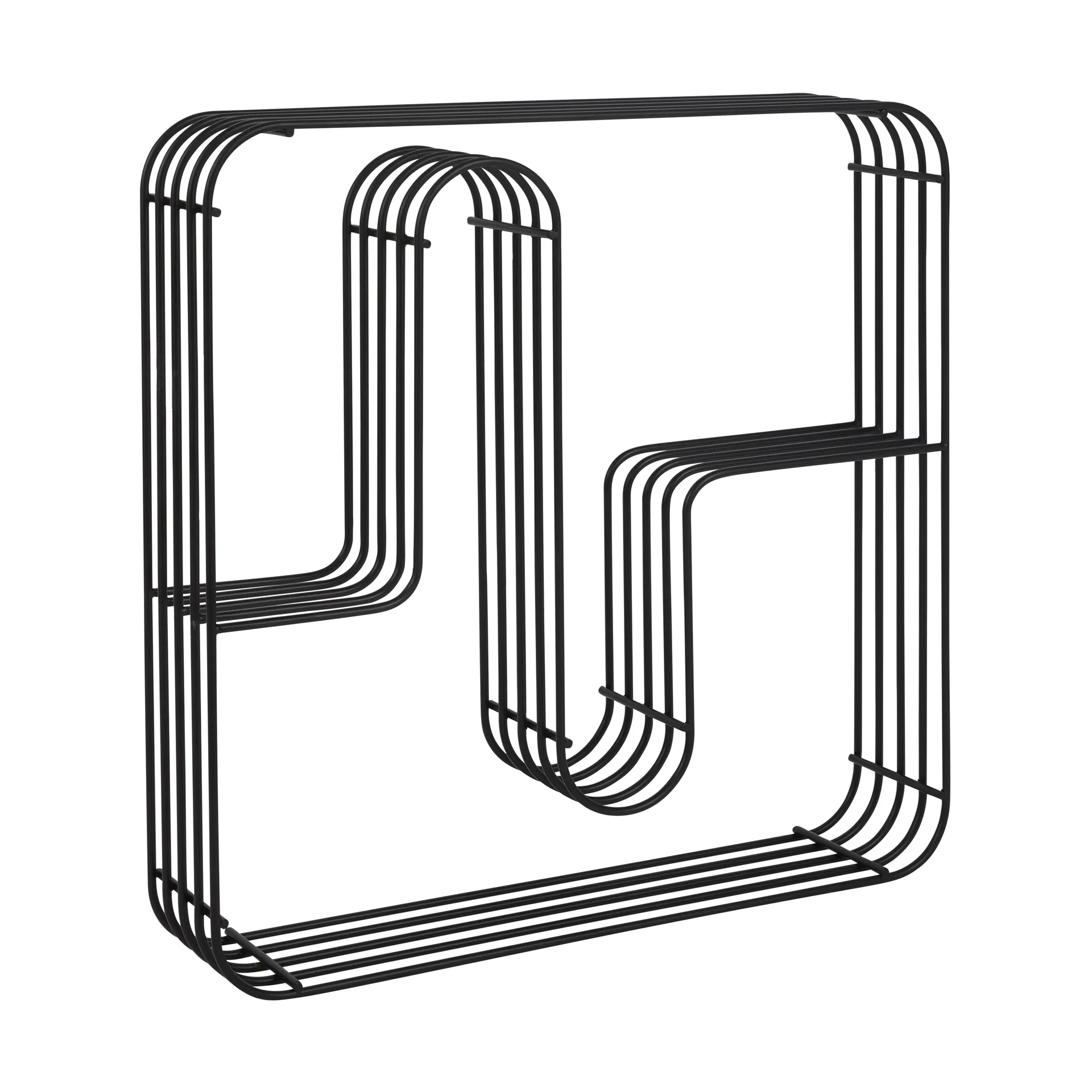 Curva ράφι τοίχου τετράγωνο, Μάυρο AYTM