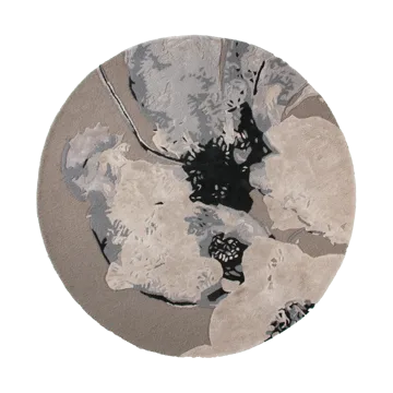 Χαλί Floreo Ø130 cm - Γκρι-λευκό - AYTM