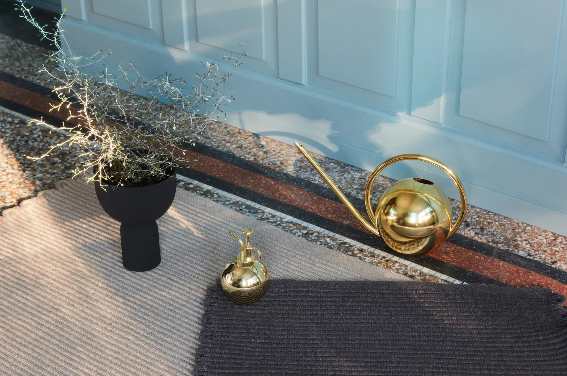 Redono χαλάκι πόρτας 50x70 cm, Σκούρο γκρι AYTM