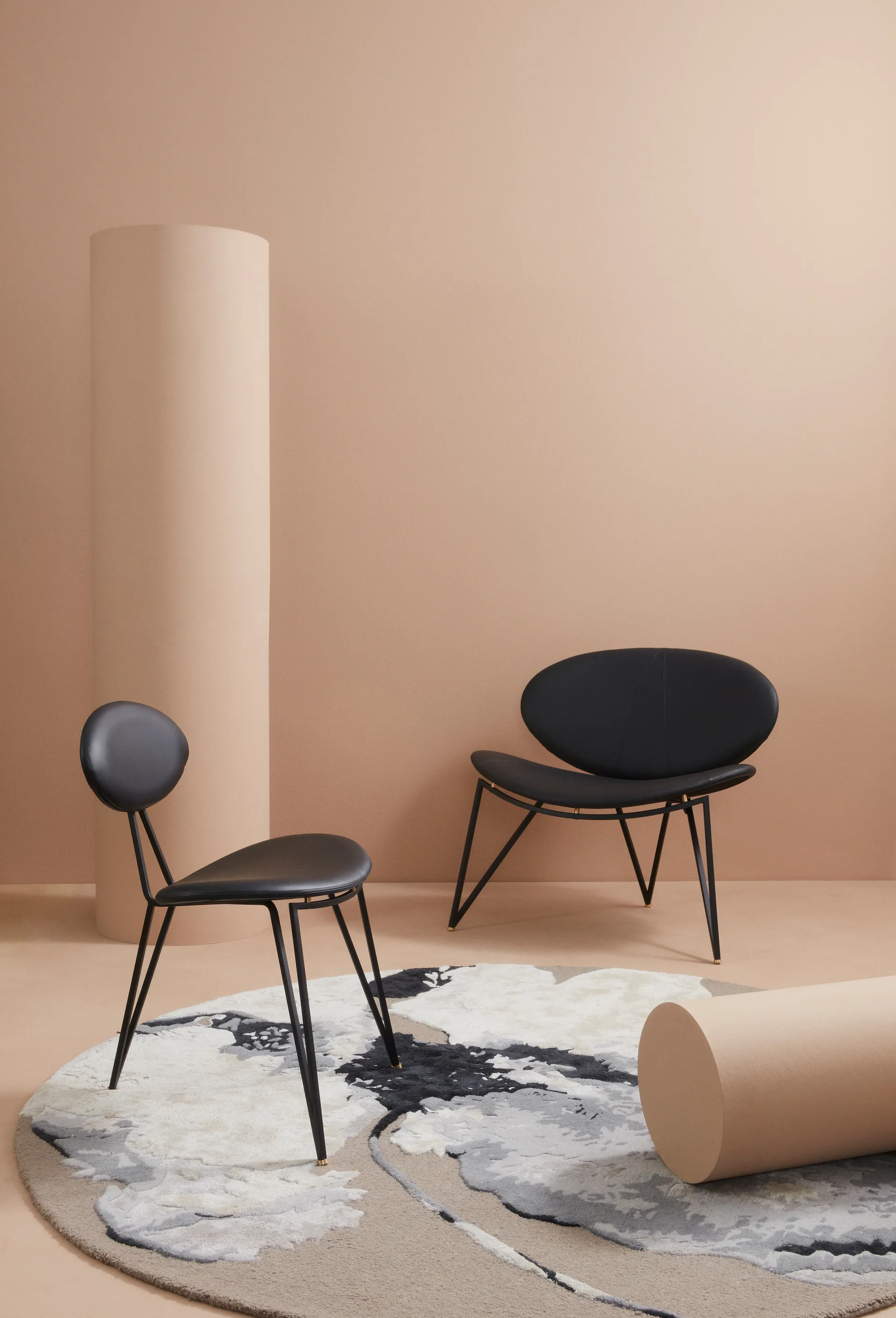 Σκαμπό, Semper, Μαύρο-μαύρο AYTM