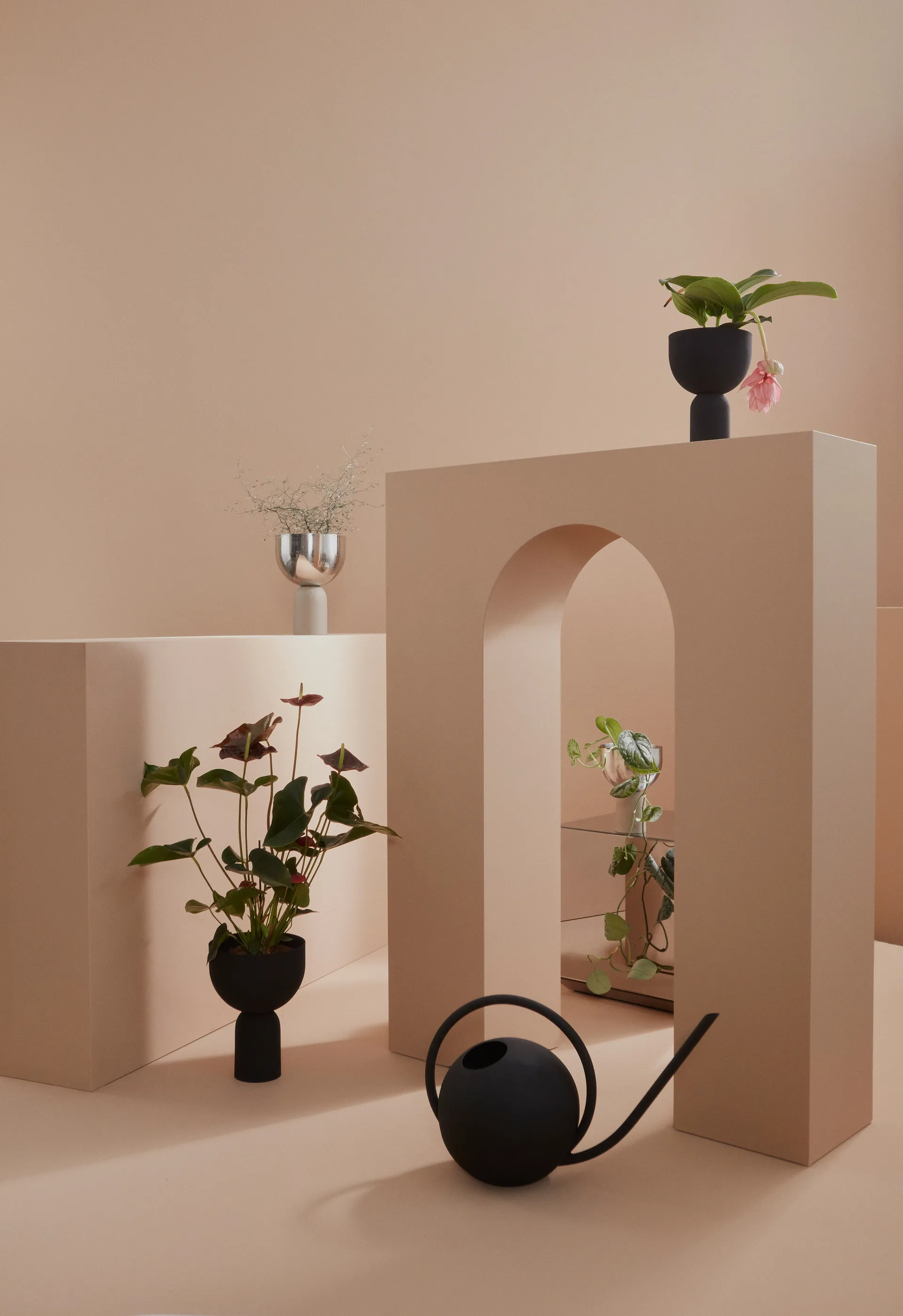 Torus γλάστρα Ø17 cm, Μαύρο-μαύρο AYTM