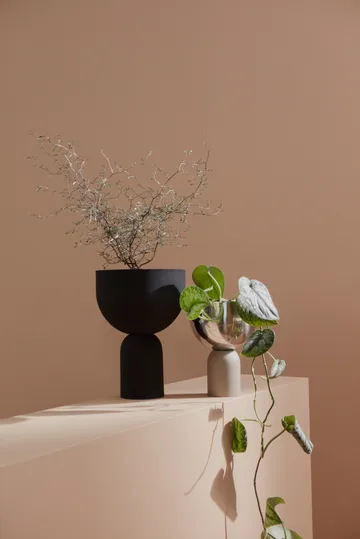 Torus γλάστρα Ø22 cm - Μαύρο-μαύρο - AYTM
