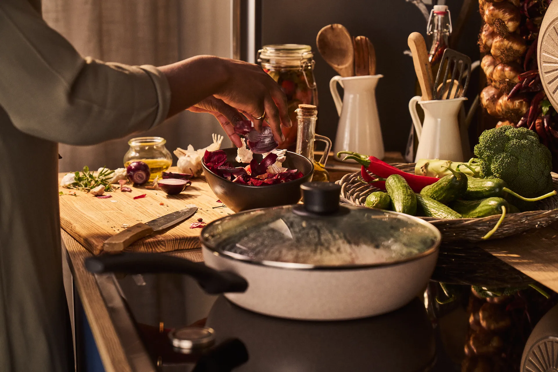 Ballarini Ledro κεραμικό τηγάνι με γυάλινο καπάκι, 28 εκ. Ballarini