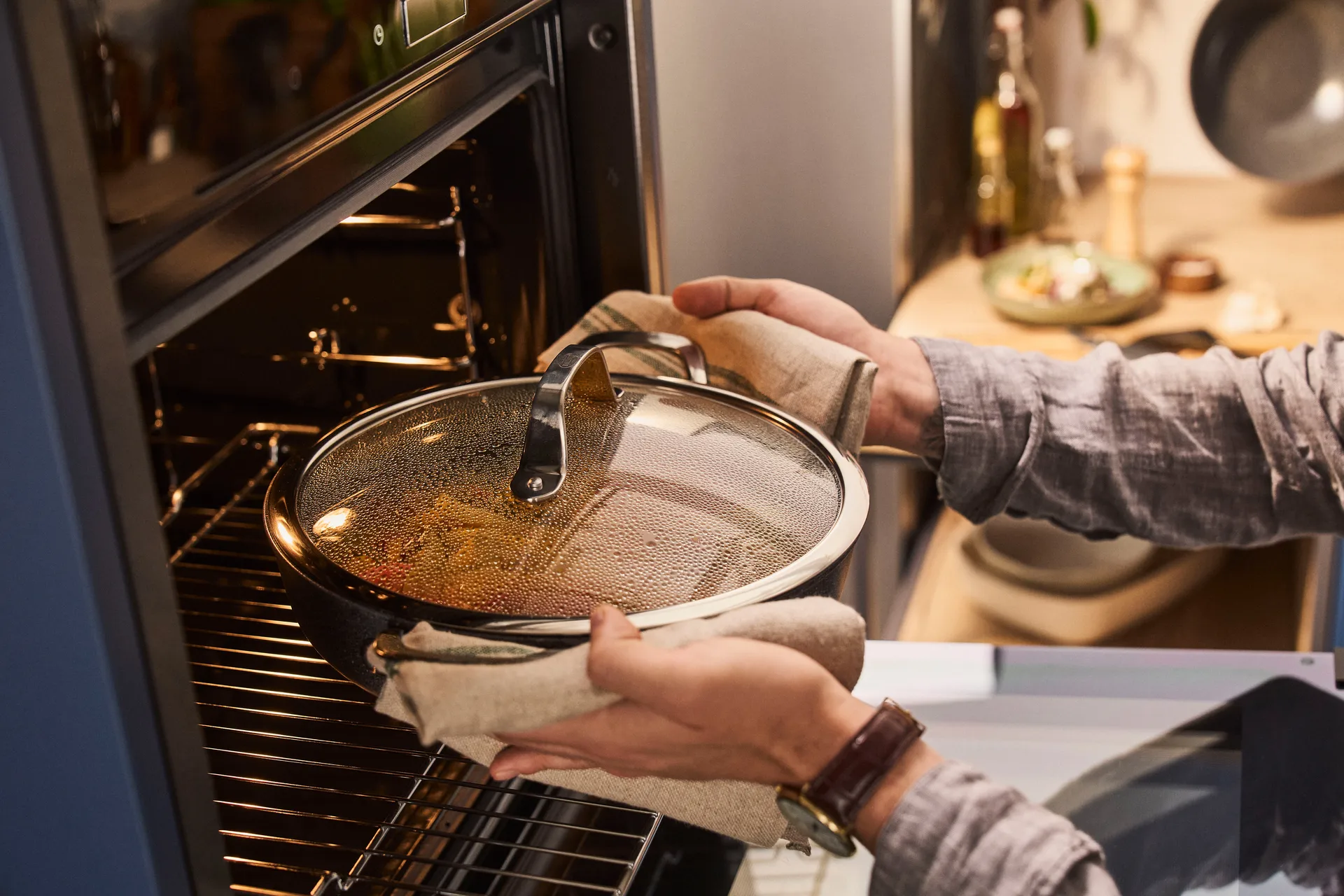Σερβίτσιο Salina Ceramic Granit με γυάλινο καπάκι., 28 εκ. Ballarini