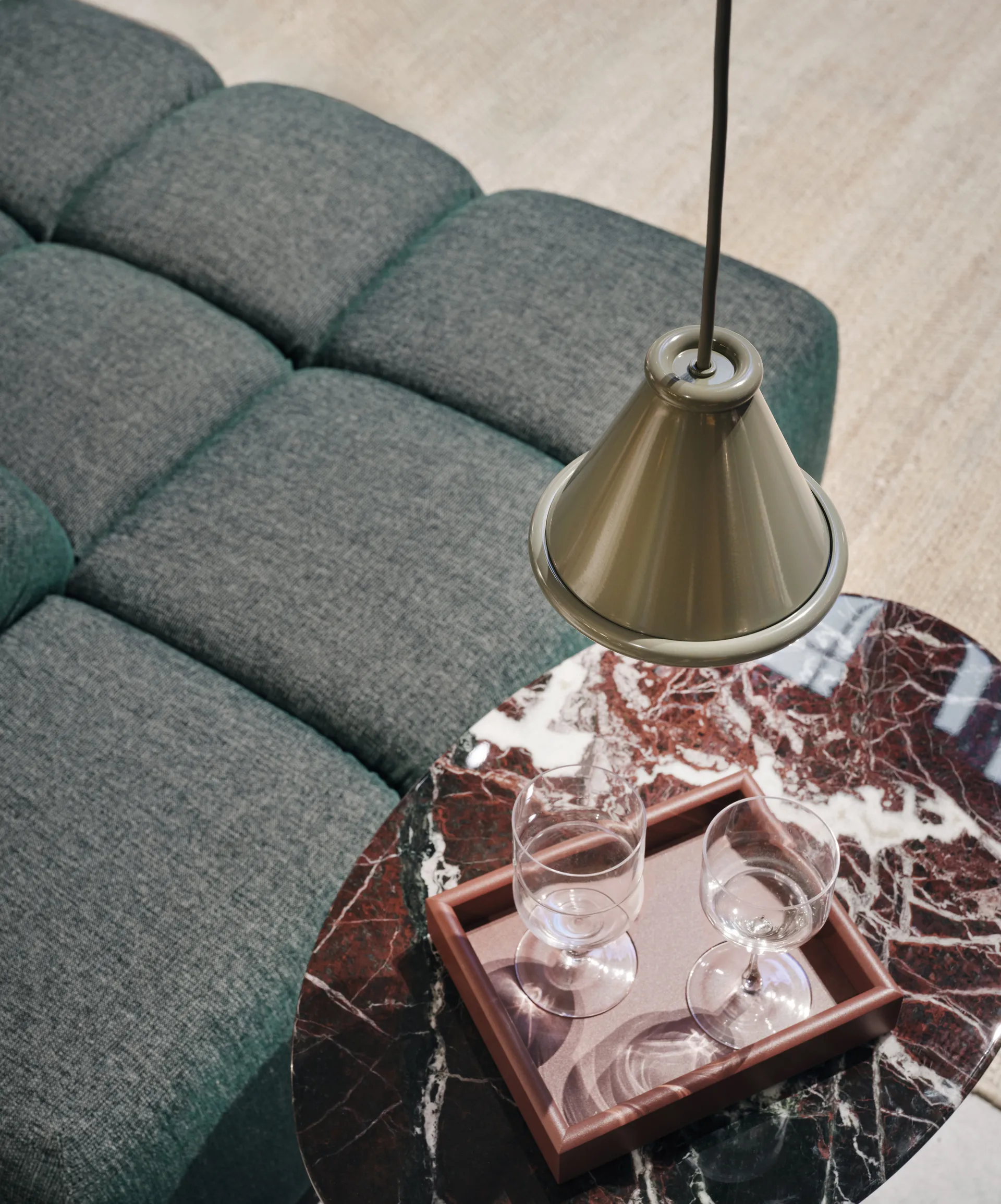 Belle κρεμαστό φωτιστικό Ø15 cm, Moss grey Belid