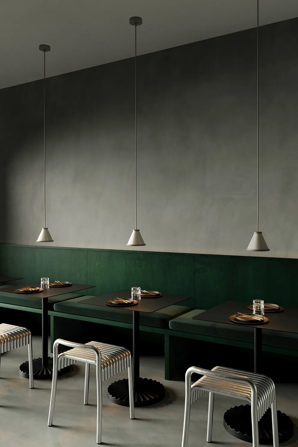 Belle κρεμαστό φωτιστικό Ø15 cm, Pepple grey-moss grey Belid