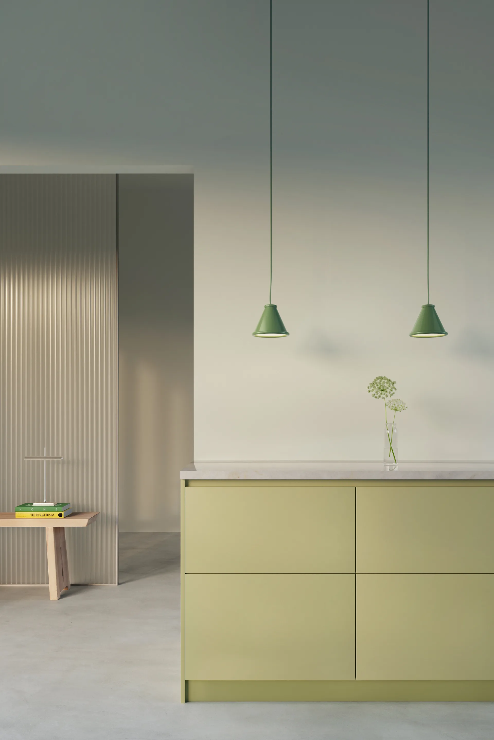 Belle κρεμαστό φωτιστικό Ø15 cm, Reseda green Belid