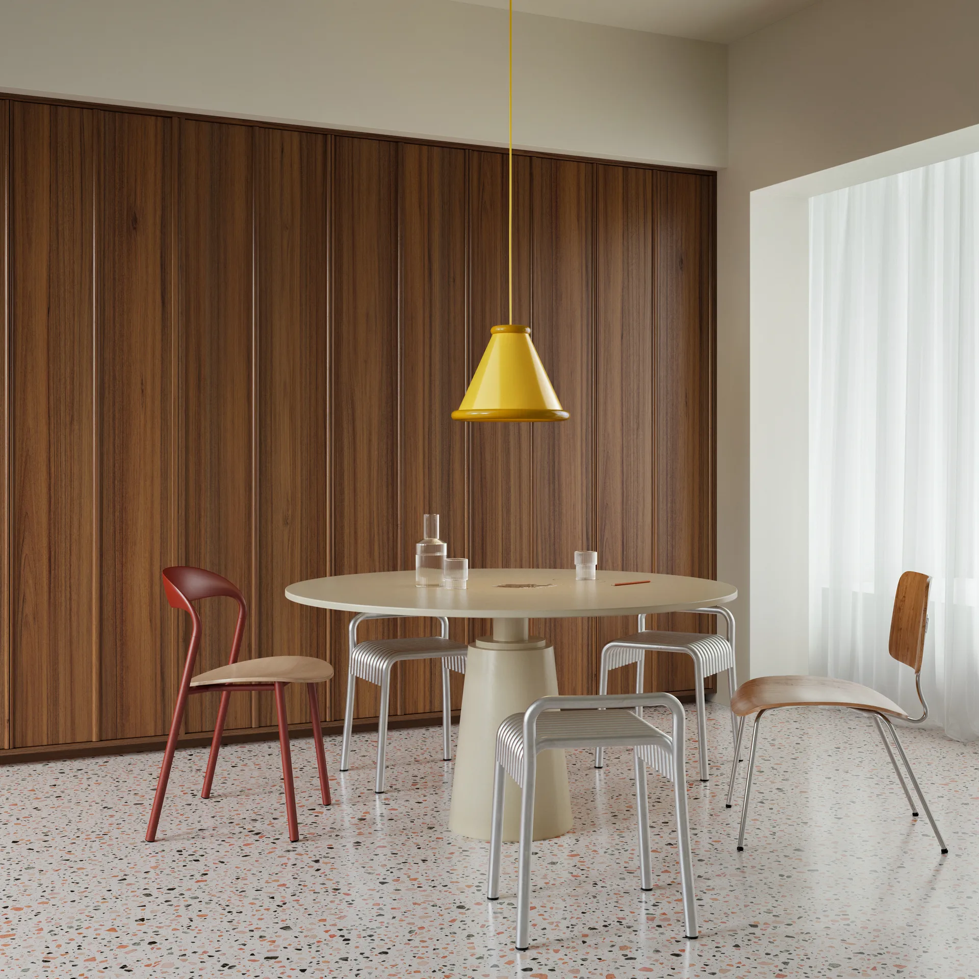 Belle κρεμαστό φωτιστικό Ø36 cm, Zink yellow-honey yellow Belid