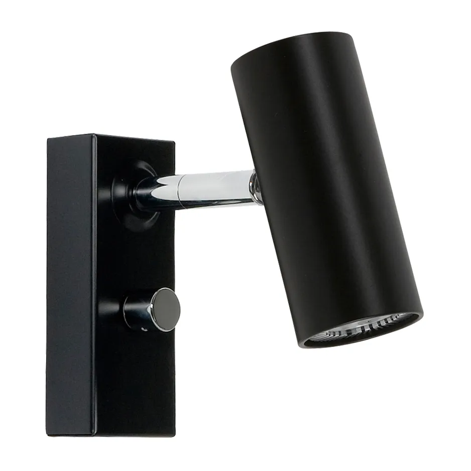 Cato φωτιστικό τοίχου με γρήγορη εγκατάσταση, Ματ μαύρο Belid