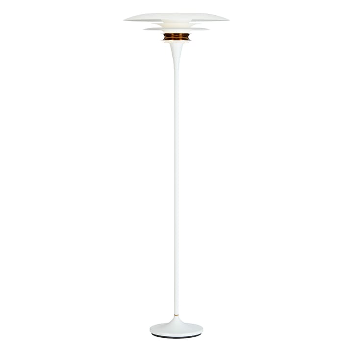 Diablo φωτιστικό δαπέδου 38 cm Ø50 cm, Λευκό-ορείχαλκος Belid