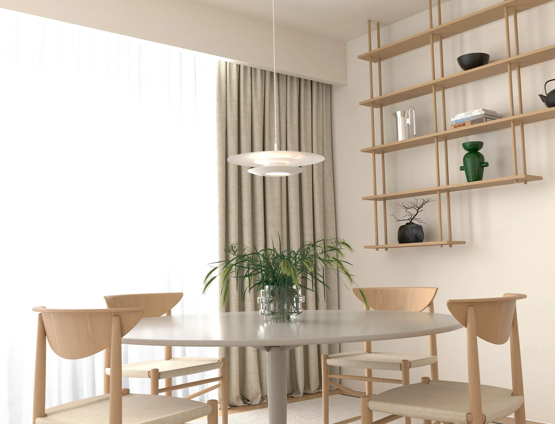 Eclipse κρεμαστό φωτιστικό Ø 43cm, λευκό Belid