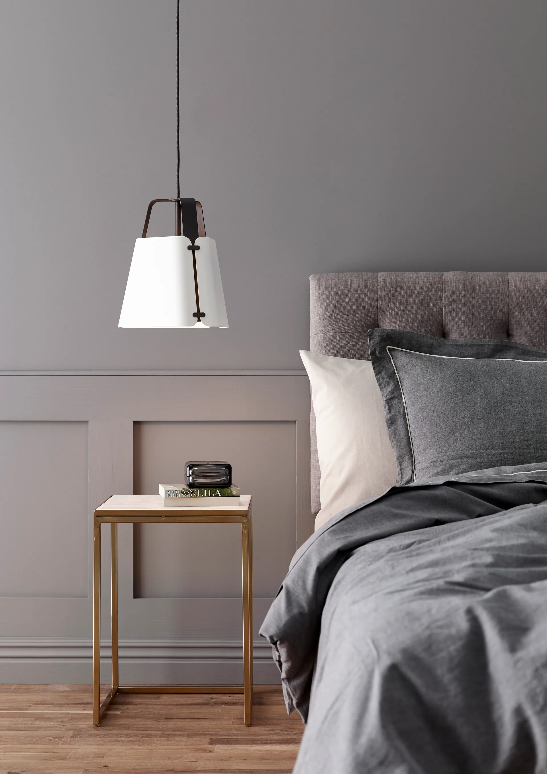 Fold κρεμαστό φωτιστικό Ø34 cm, ανθρακίτης-λευκή δομή Belid