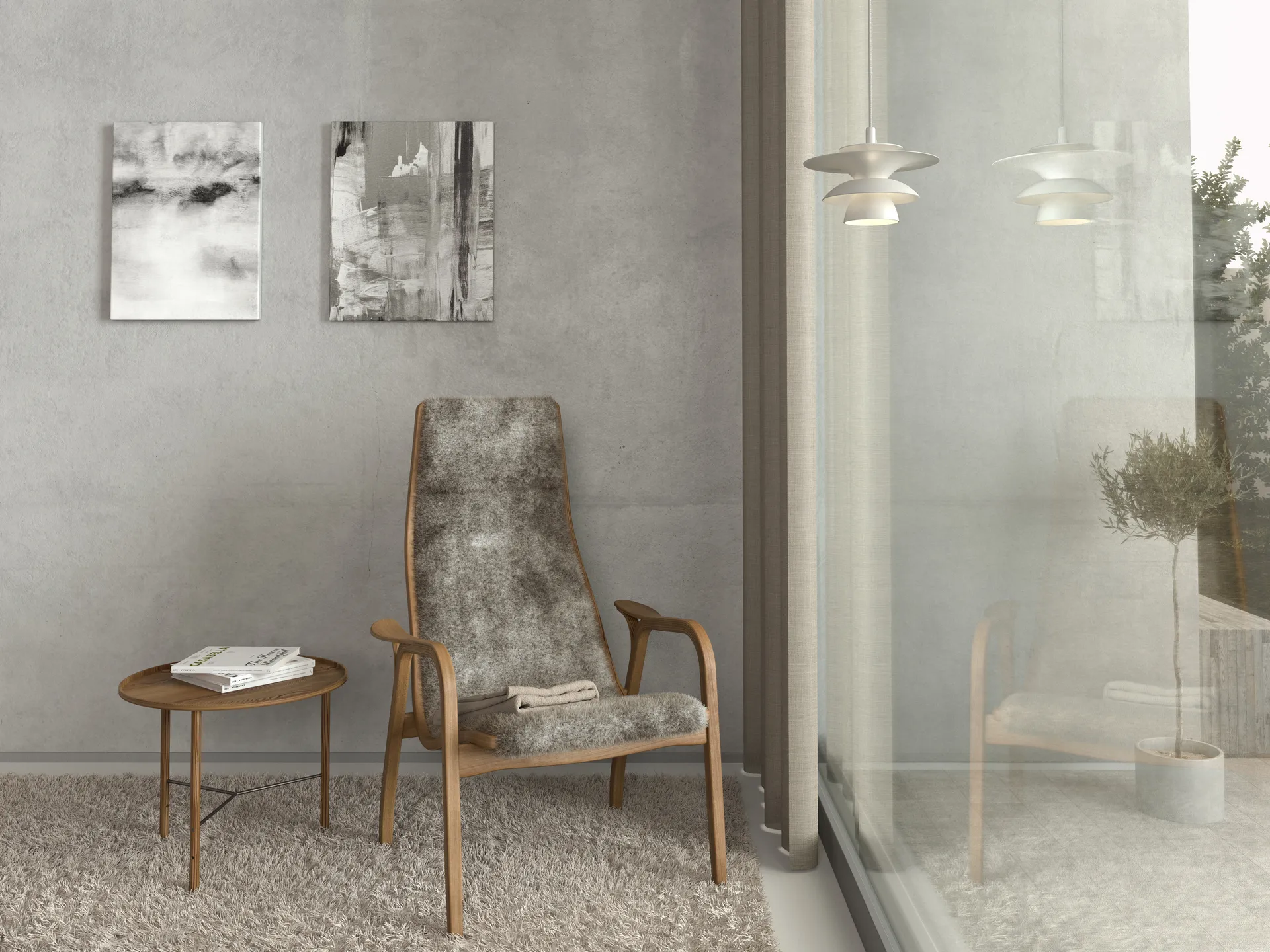 Picasso κρεμαστό φωτιστικό Ø18 cm, Ματ λευκό Belid