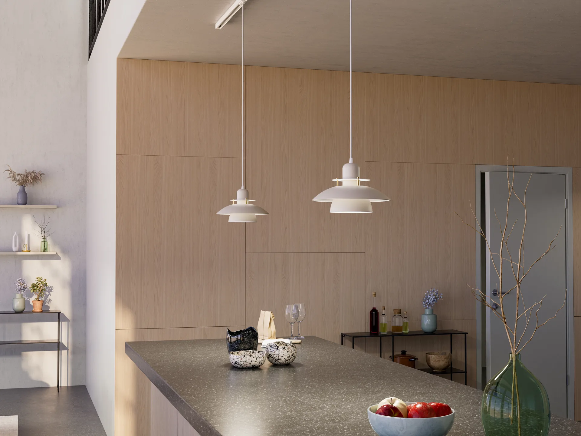 Κρεμαστό φωτιστικό Primus IV Ø28 cm, Άμμος-Ορείχαλκο Belid