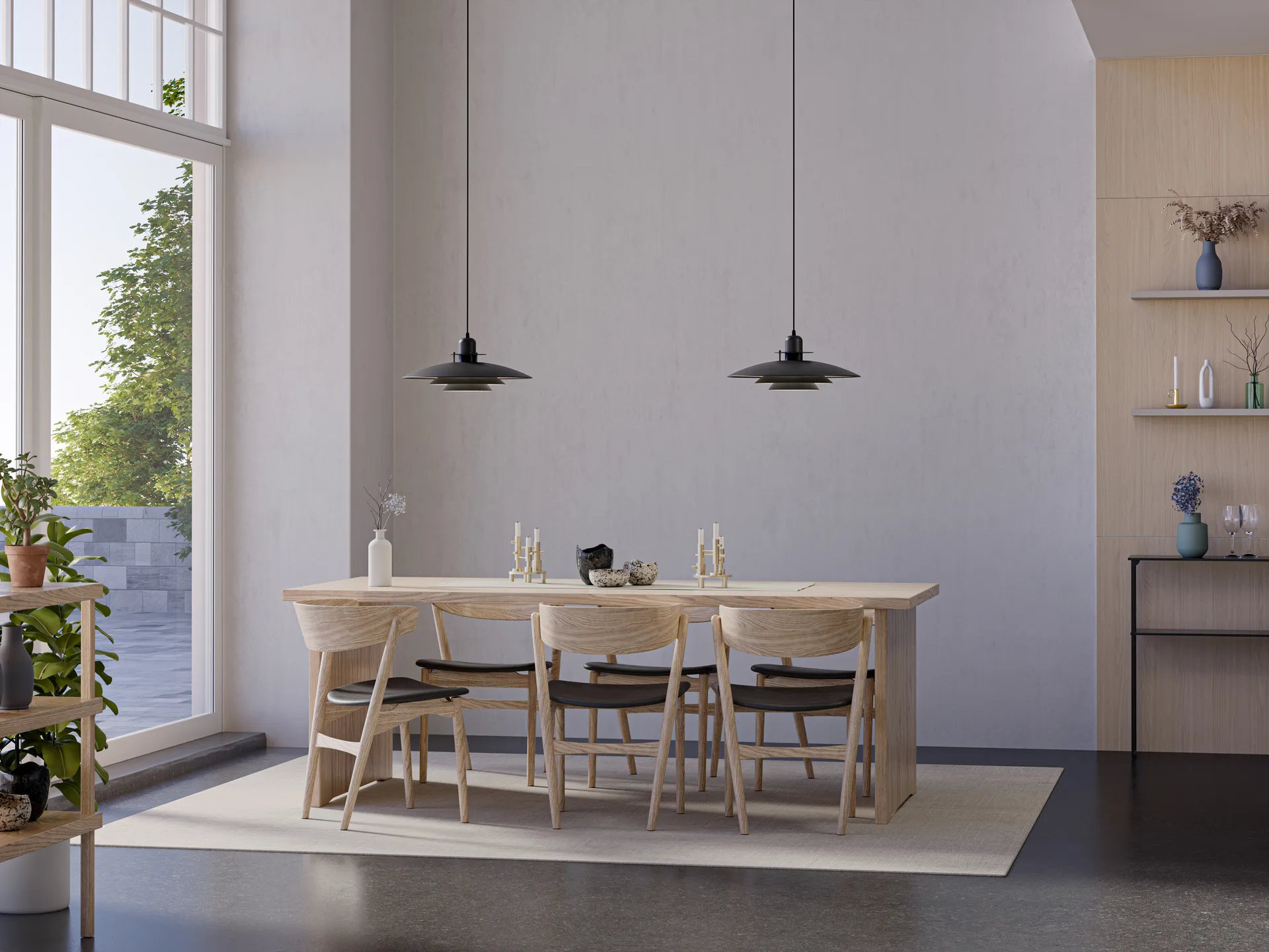 Κρεμαστό φωτιστικό Primus V Ø47,5 cm, Ματ μαύρο Belid