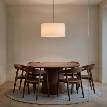 Soft κρεμαστό φωτιστικό Ø40 cm - Λινάρι λευκό-metallic μπρονζέ, Ø60 εκ. - Belid