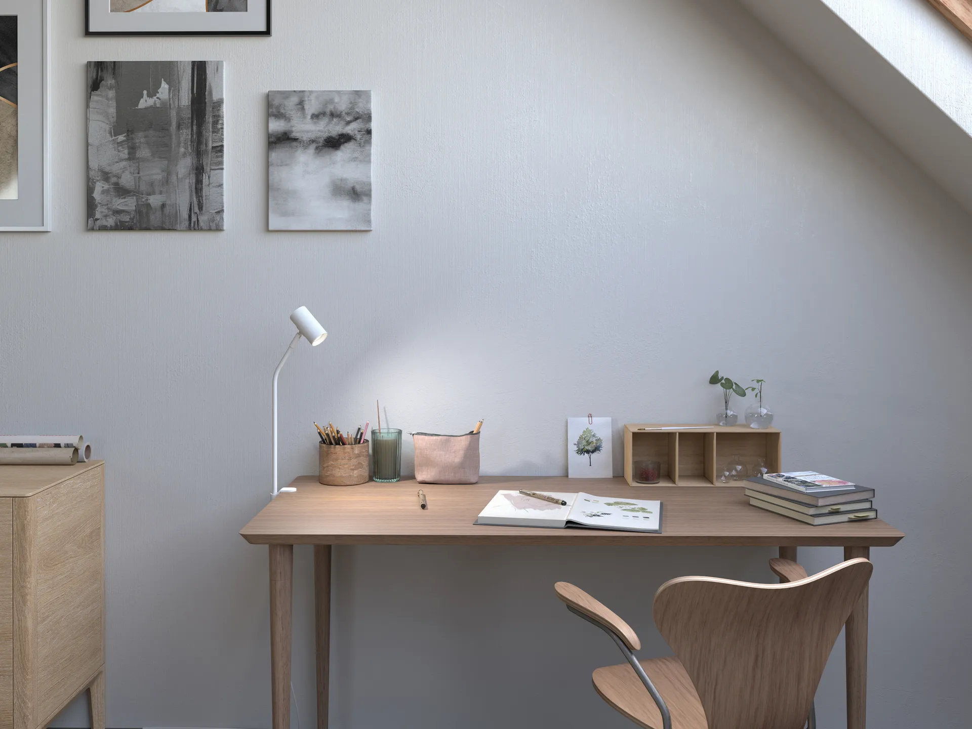 Tyson επιτραπέζιο φωτιστικό Ø15,5 cm, Λευκή δομή Belid