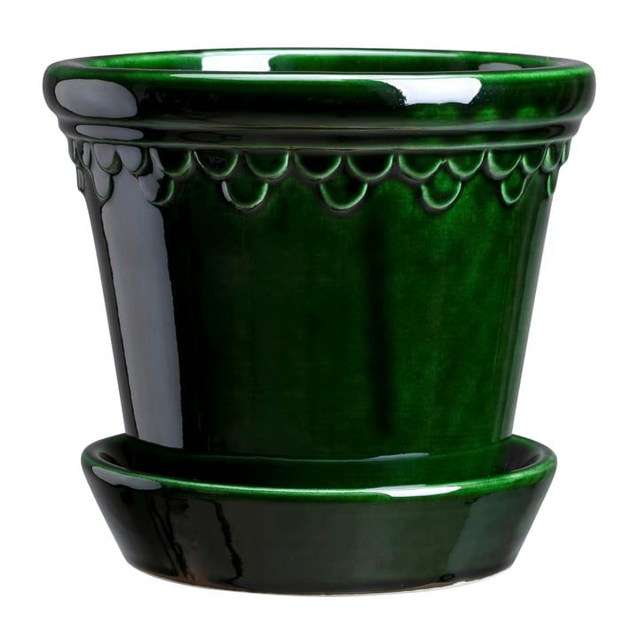 Copenhagen γλάστρα λουστραρισμένη Ø10 cm - Πράσινο - Bergs Potter