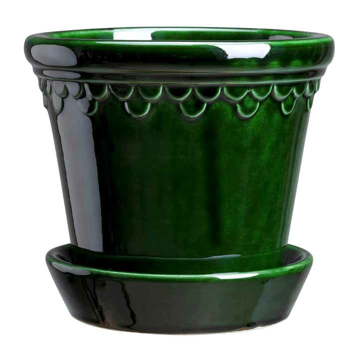Copenhagen γλάστρα λουστραρισμένη Ø16 cm  - Πράσινο - Bergs Potter