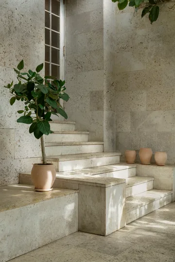 Delphi γλάστρα με πιατάκι 2 τεμάχια - Ροζ, Ø26 εκ. - Bergs Potter