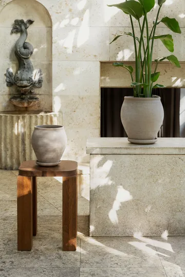 Delphi γλάστρα με πιατάκι 2 τεμάχια - Γκρι, Ø26 εκ. - Bergs Potter