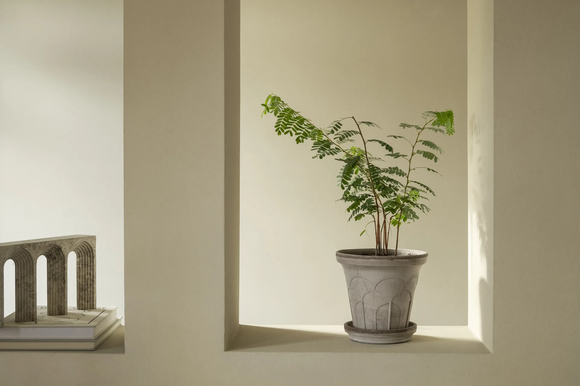 Fleur γλάστρα με πιατάκι 2 τεμάχια, Γκρι, Ø21 εκ. Bergs Potter