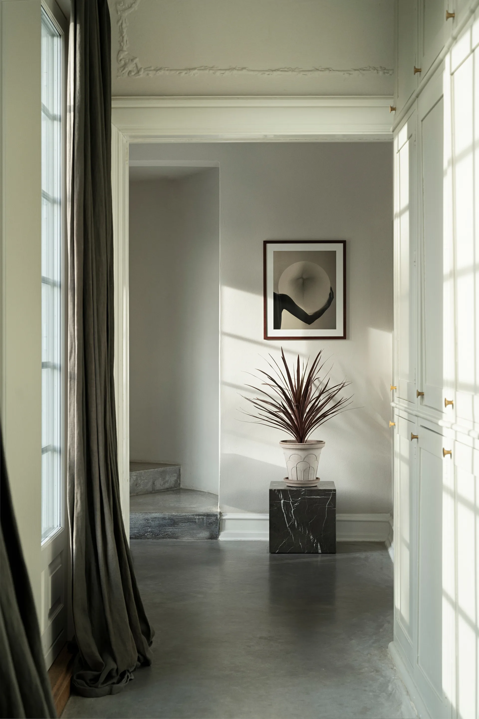 Fleur γλάστρα με πιατάκι 2 τεμάχια, Γκρι, Ø25 εκ. Bergs Potter