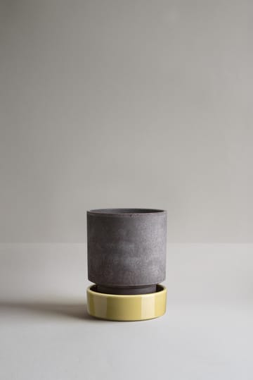 Hoff γλάστρα - Ø14 cm, Raw Grey-Pale Yellow - Bergs Potter