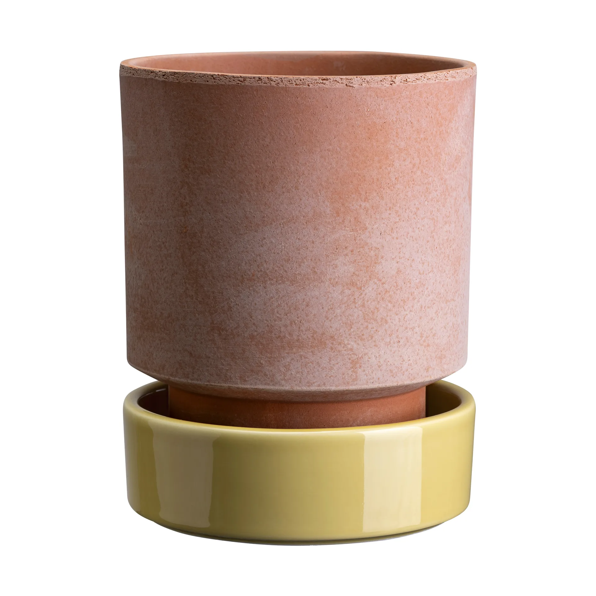 Hoff γλάστρα, Ø14 cm, Raw Rosa-Pale Yellow Bergs Potter