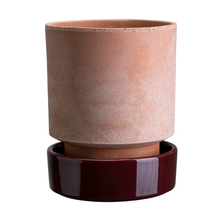 Hoff γλάστρα - Ø14 εκ., Raw Rosa-Deep Burgundy - Bergs Potter