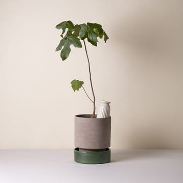 Hoff γλάστρα - Ø18 cm, Raw Grey-Emerald Green - Bergs Potter