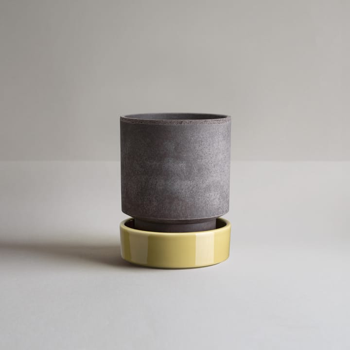 Hoff γλάστρα, Ø18 cm, Raw Grey-Pale Yellow Bergs Potter