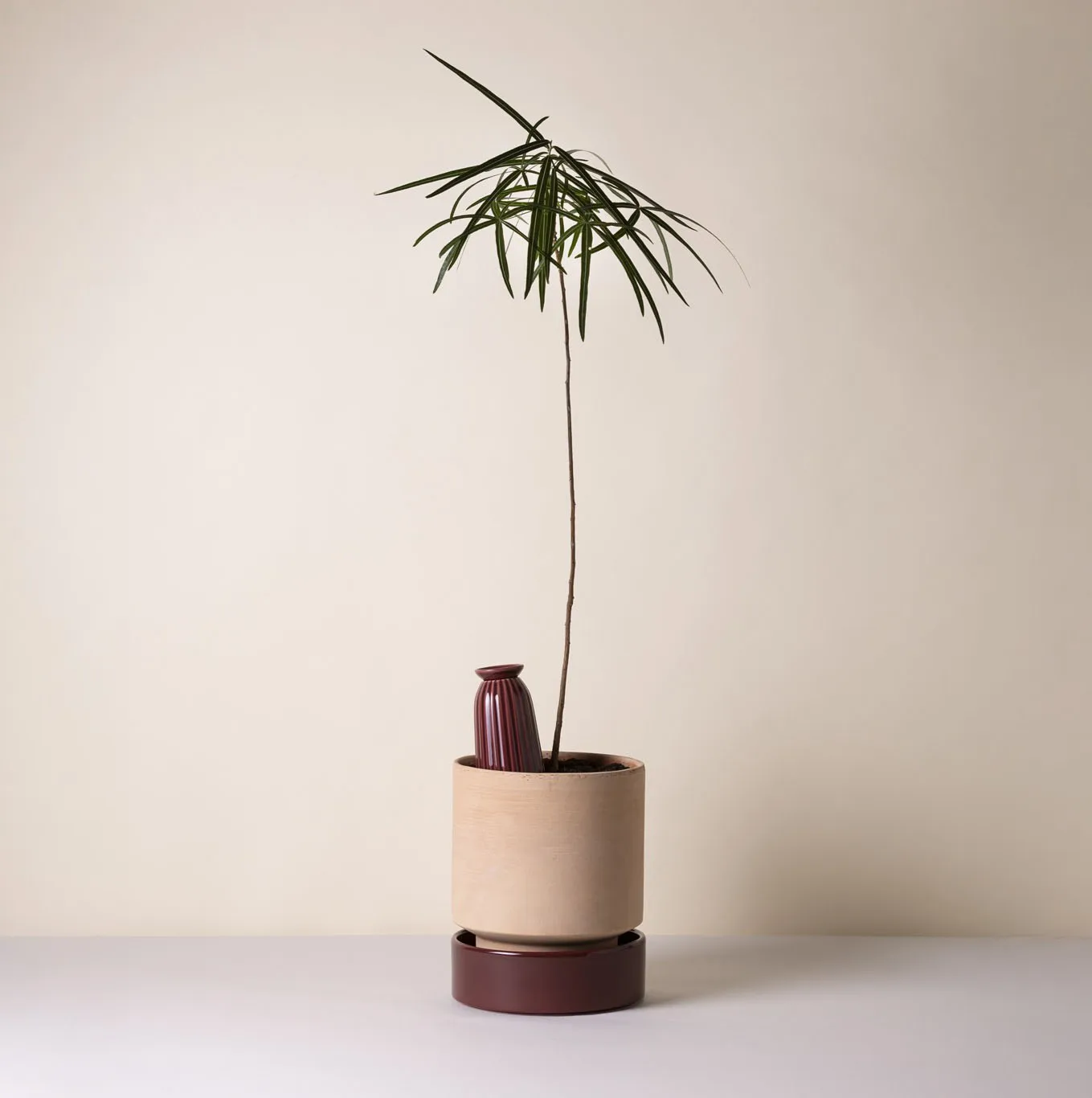 Hoff γλάστρα, Ø18 cm, Raw Rosa-Deep Burgundy Bergs Potter