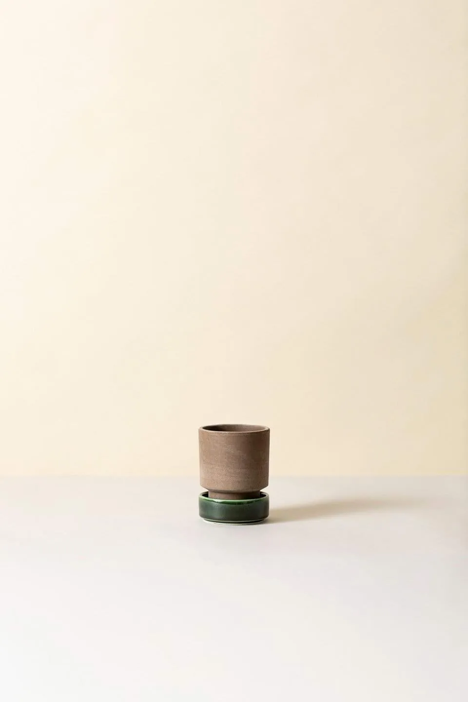 Hoff γλάστρα 2-pack, Ø8 εκ., Raw Grey-Emerald Green Bergs Potter