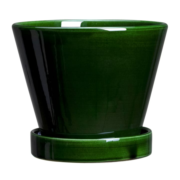 Julie γλάστρα λουστραρισμένη  Ø11 cm - Πράσινο σμαραγδί - Bergs Potter