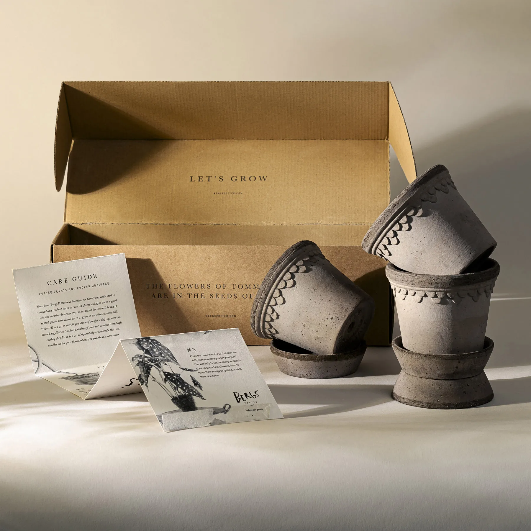 Københavner γλάστρα Ø10 εκ. σετ 3 τεμαχίων, Γκρι Bergs Potter